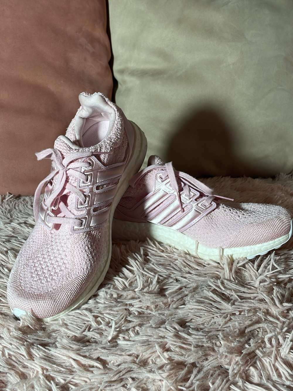 Adidas Women’s Lightweight Pink Knit Running Sneakers